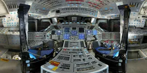Futuristic Spaceship Cockpit Interior Wallpaper