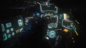 Futuristic Spaceship Cockpit View Wallpaper