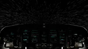 Futuristic Spaceship Cockpit View Wallpaper