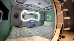 Futuristic Spaceship Interior Wallpaper