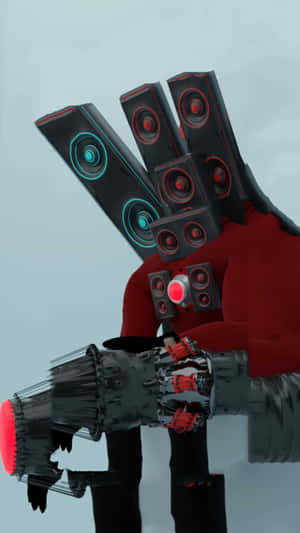 Futuristic Speaker Head Man Wallpaper