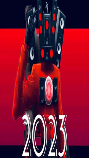 Futuristic Speaker Head Man2023 Wallpaper