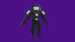 Futuristic_ Television_ Robot_ Character Wallpaper