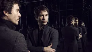 Futuristic, Vibrant Eye With Holographic Elements Wallpaper