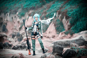 Futuristic_ Warrior_ Cosplay_ Outdoors.jpg Wallpaper