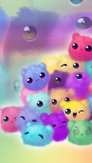Fuzzy Plushies Wallpaper