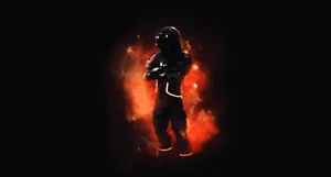 Fye No Skin Fortnite Character In Action Wallpaper