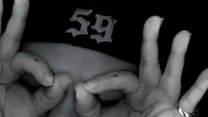 G59 Hand Sign Display Wallpaper