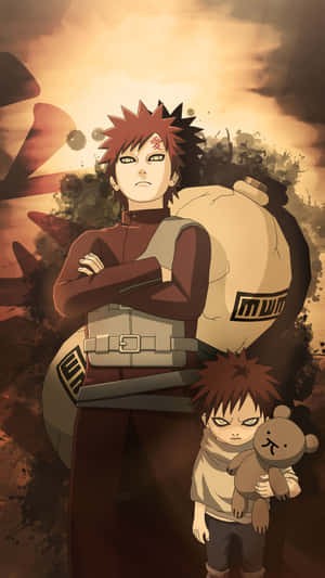 Gaara From Naruto Anime Ready To Fight Wallpaper