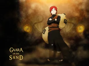Gaara Naruto Anime Sowrd And Sand Wallpaper