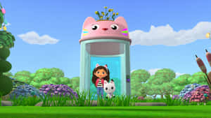 Gabbyand Pandyin Dollhouse Elevator Wallpaper