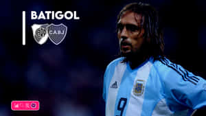 Gabriel Batistuta Argentina National Football Poster Wallpaper