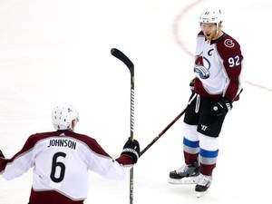 Gabriel Landeskog - A Powerhouse Of Nhl Wallpaper