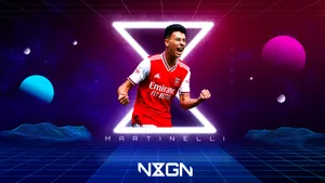 Gabriel Martinelli Neon Galaxy Retro Wallpaper