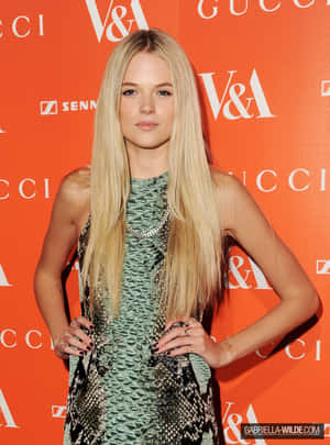 Gabriella Wilde Gucci Event Wallpaper