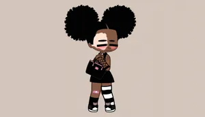 Gacha Baddie Character Illustration Wallpaper