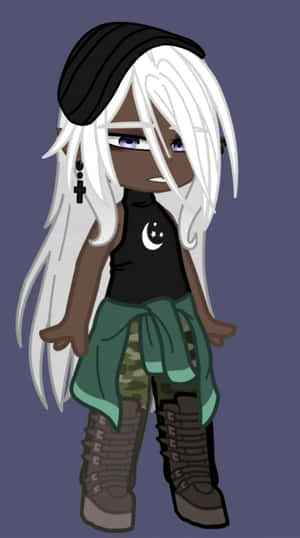 Gacha_ Baddie_ Character_ Illustration Wallpaper