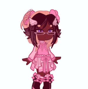 Gacha_ Baddie_ Character_ Illustration Wallpaper