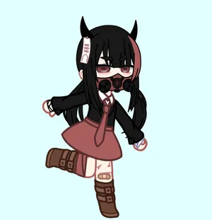 Gacha Baddie Character Illustration Wallpaper