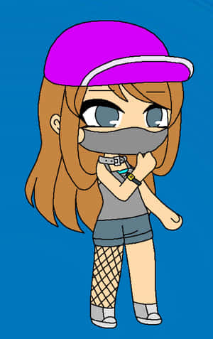 Gacha Baddie Character Illustration Wallpaper