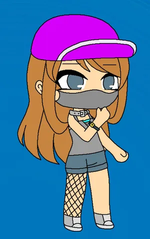 Gacha Baddie Character Illustration Wallpaper