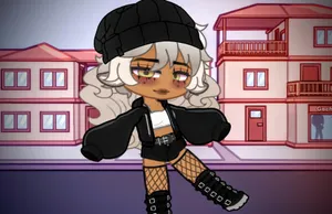 Gacha Baddie Character Pose Wallpaper