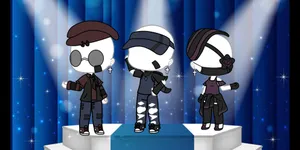 Gacha Baddie Characters Showcase Wallpaper