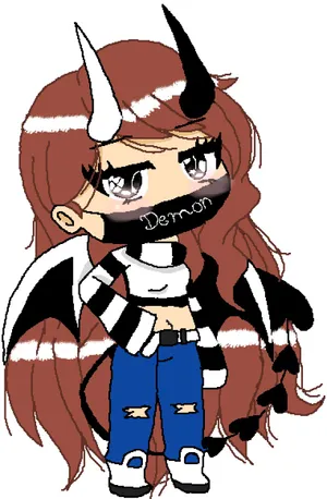 Gacha_ Baddie_ Demon_ Character Wallpaper