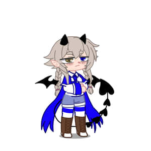 Gacha Baddie Demon Character Wallpaper