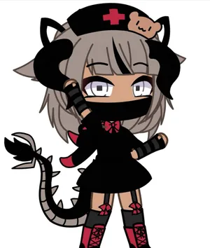 Gacha_ Baddie_ Nurse_ With_ Tail_and_ Ears.png Wallpaper
