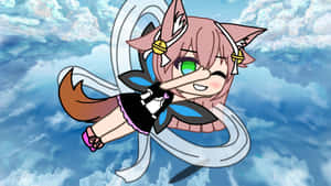 Gacha_ Life_ Cat_ Girl_ Flying Wallpaper