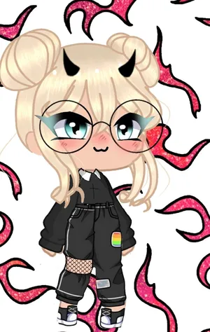 Gacha Life Character Demon Horns Wallpaper