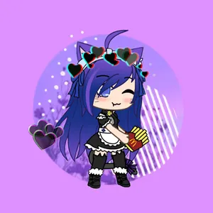 Gacha Life Character Purple Background Wallpaper
