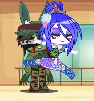 Gacha Life Zombie Hug Wallpaper