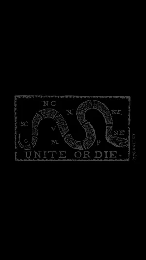 Gadsden Flag Black Portrairt Snake Design Wallpaper