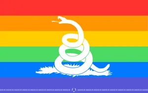 Gadsden Flag Lgbtqia++ Design Wallpaper
