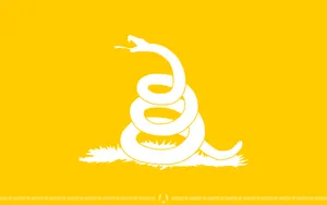 Gadsden Flag Yellow Canvas White Snake Wallpaper