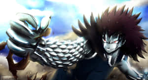 Gajeel Redfox Roaring In Battle Wallpaper