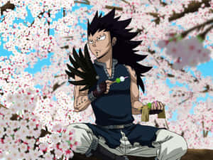 Gajeel Redfox Unleashes His Iron Dragon Powers Wallpaper