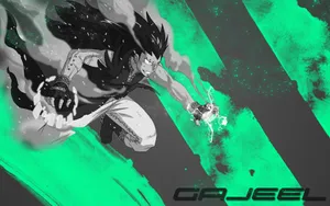 Gajeel Redfox Unleashing His Powerful Iron Magic Wallpaper