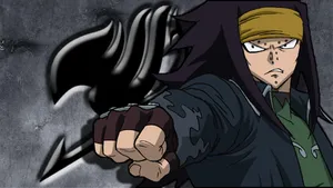 Gajeel Redfox Unleashing Power Wallpaper