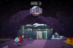 Galactic Adventure With Among Us Crewmates Wallpaper