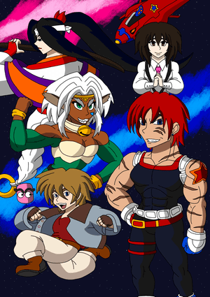 Galactic Adventures In Outlaw Star Wallpaper