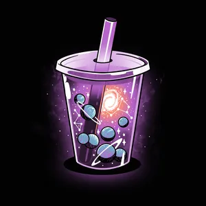 Galactic Boba Drink Aesthetic Wallpaper