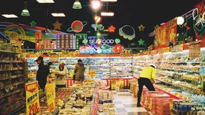 Galactic Grocery Store Theme Wallpaper