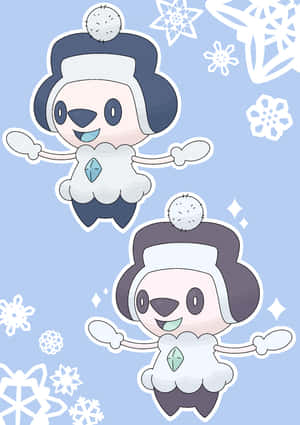 Galarian Mime Jr. In Snow Wallpaper