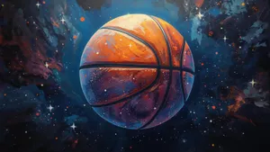 Galaxy Basketball Art Wallpaper