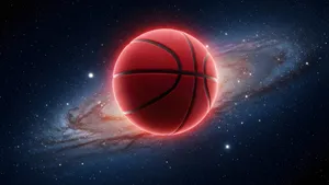 Galaxy Basketball Cosmic Sports Theme Wallpaper