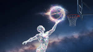 Galaxy Basketball Dunk Wallpaper