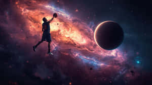 Galaxy Basketball Dunk Wallpaper
